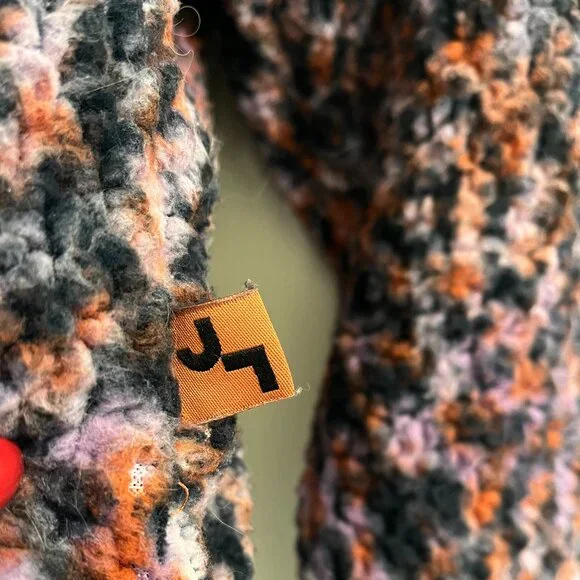 JoyLab *Purple & Coral* Animal Print | Half Zip Sherpa | XS | Pullover Fleece - Picture 8 of 9